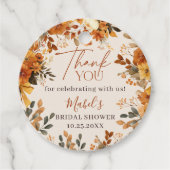 Boho Herfst In Love Waterverf Rustiek Dank u Bedankjes Labels (Voorkant)