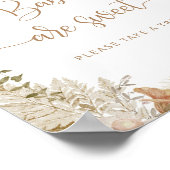 Boho herfst kleine pompoen baby's zijn zoete Poste Poster (Hoek)