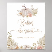 Boho herfst kleine pompoen baby's zijn zoete Poste Poster (Voorkant)