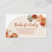 Boho Herfst Kleine Pompoen Boeken voor Baby shower Informatiekaartje (Voorkant)