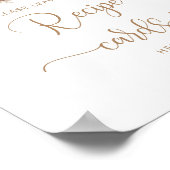 Boho herfst laat hier uw receptkaart achter poster (Hoek)