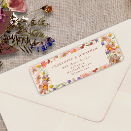 Boho Herfst Landelijke Wilde Bloemen Bruiloft Etiket