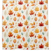 Boho Herfst Leave Pattern Autumn's Beauty met stij Douchegordijn (Voorkant)