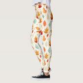 Boho Herfst Leave Pattern Autumn's Beauty met stij Leggings (Links)