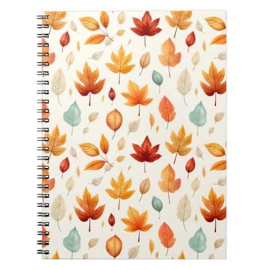 Boho Herfst Leave Pattern Autumn's Beauty met stij Notitieboek (Voorkant)