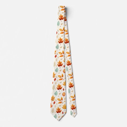 Boho Herfst Leave Pattern Autumn's Beauty met stij Stropdas (Voorkant)