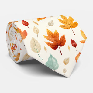 Boho Herfst Leave Pattern Autumn's Beauty met stij Stropdas