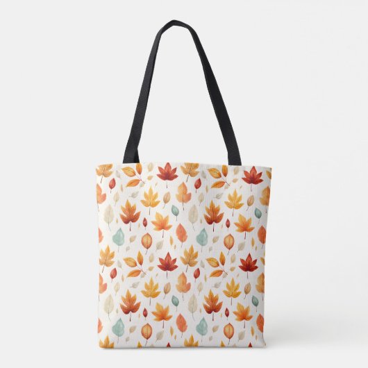 Boho Herfst Leave Pattern Autumn's Beauty met stij Tote Bag (Achterkant)