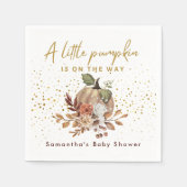 Boho Herfst lief klein pompoen Baby shower Servet (Voorkant)