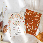 Boho Herfst Little Pumpkin Baby shower Arch Kaart