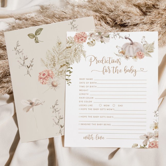 Boho herfst Little pumpkin floral baby predictions (Creator heeft geüpload)