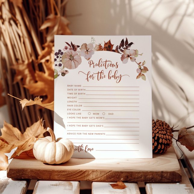 Boho herfst Little pumpkin floral baby predictions (Creator heeft geüpload)