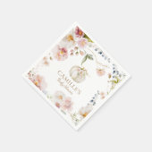 Boho Herfst Meisje Baby shower Servet (Hoek)