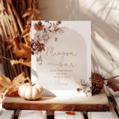 Boho herfst mimosa bar sign poster