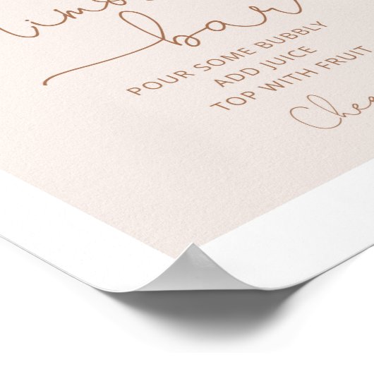 Boho herfst mimosa bar sign poster (Hoek)