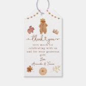 Boho Herfst minimalistisch modern neutraal Baby sh Cadeaulabel (Voorkant)