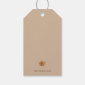 Boho Herfst minimalistisch modern neutraal Baby sh Cadeaulabel (Achterkant)