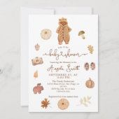 Boho Herfst minimalistisch modern neutraal Baby sh Kaart (Voorkant)