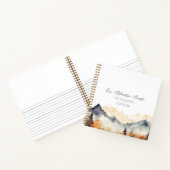 Boho Herfst Mountain Waterverf bruiloft gast Notitieboek (Binnen)