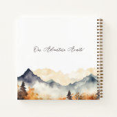Boho Herfst Mountain Waterverf bruiloft gast Notitieboek (Achterkant)
