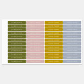 Boho Herfst Naam Labels (Vel)