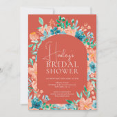 Boho herfst najaar florale waterverf vrijgezellenf kaart (Voorkant)