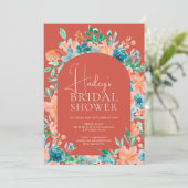 Boho herfst najaar florale waterverf vrijgezellenf kaart (Staand voorkant)