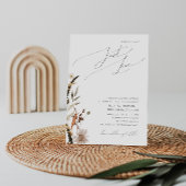 Boho herfst niets Fancy gewoon liefde bruiloft Kaart