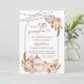 Boho herfst onze kleine pompoen is het draaien van kaart (Staand voorkant)