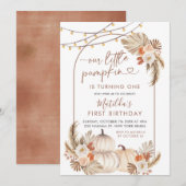 Boho herfst onze kleine pompoen is het draaien van kaart (Voorkant / Achterkant)