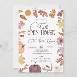 Boho Herfst Open Huis, Realtor Housewarming Kaart