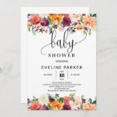 Boho Herfst oranje marigold baby shower Kaart (Voorkant / Achterkant)