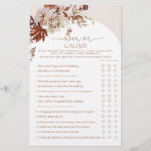 Boho herfst over of onder vrijgezellenfeest spel (Voorkant)