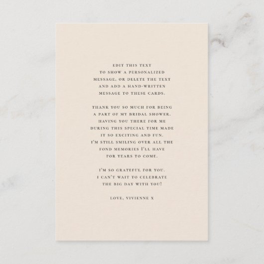 Boho-herfst Pampas & Pompoen Bruidsmeisjesfeest Bedankkaart (Achterkant)