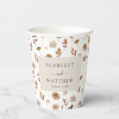 Boho Herfst Papieren Bekers (Achterkant)