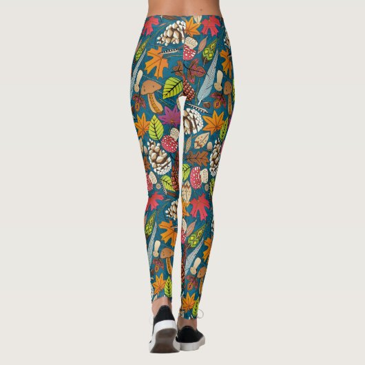 boho herfst pauock leggings (Achterkant)