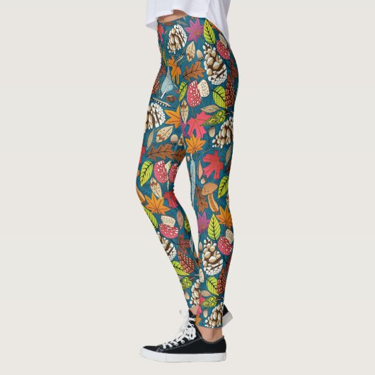 boho herfst pauock leggings (Links)