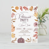 Boho Herfst Pensioen Partij Kaart (Staand voorkant)