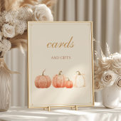 Boho Herfst Polka Dot Pompoenen Kaarten en geschen Poster