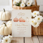 Boho Herfst Polka Dot Pumpkins Baby shower Kaart