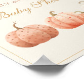 Boho Herfst Polka Dot Pumpkins Baby shower Welkom Poster (Hoek)