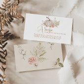 Boho herfst pomkin bridal recept informatiekaartje