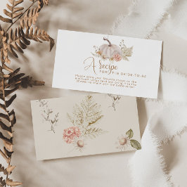 Boho herfst pomkin bridal recept informatiekaartje