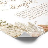 Boho herfst pomkin Late night diapers game Poster (Hoek)