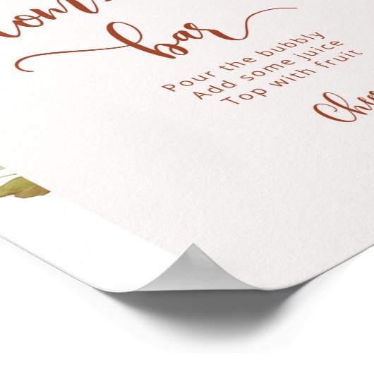 Boho herfst pomkin poster met mamma-osa bar (Hoek)