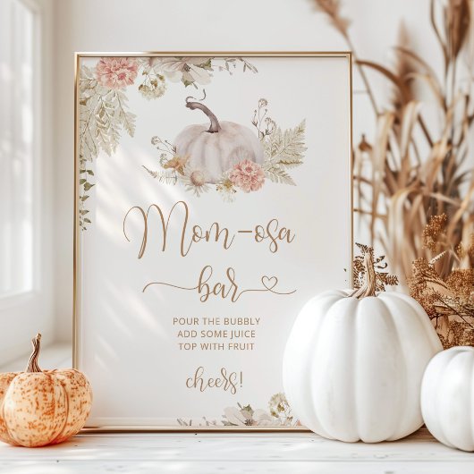 Boho herfst pomkin poster met mamma-osa bar