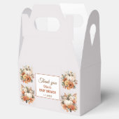 Boho Herfst pompoen Baby shower Bedankdoosjes (Geopend)