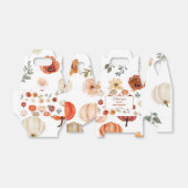Boho Herfst pompoen Baby shower Bedankdoosjes (Uitgevouwen)