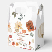 Boho Herfst pompoen Baby shower Bedankdoosjes (Geopend)