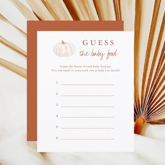 Boho Herfst Pompoen Baby shower Raad het Baby-eten (Creator heeft geüpload)